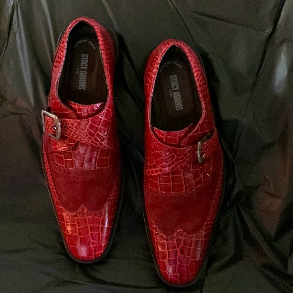 Stacey Adam’s Dress Mens Oxfords Crocodile and Suede with buckle. (new)